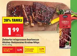 Biedronka Żeberka wieprzowe barbecue Wolno Gotowane Kraina Mięs oferta
