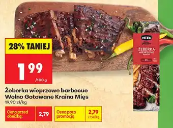 Biedronka Żeberka wieprzowe barbecue Wolno Gotowane Kraina Mięs oferta