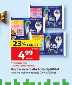 Auchan Mokra karma dla kota Optivital oferta