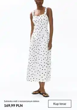 H&M Sukienka midi z rozszerzanym dołem oferta