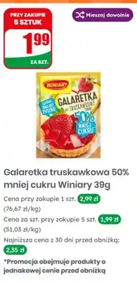 Dino Galaretka truskawkowa 50% mniej cukru Winiary oferta