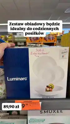 Biedronka Zestaw obiadowy Luminarc Zelie White oferta