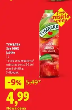 Lidl Sok 100% jabłko Tymbark oferta