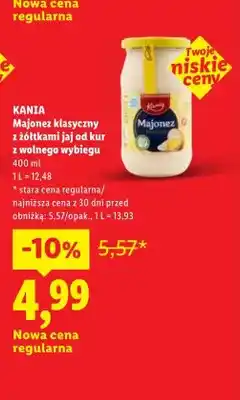 Lidl Majonez klasyczny z żółtkami jaj od kur z wolnego wybiegu Kania oferta