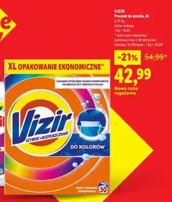Lidl Proszek do prania Vizir XL Do Kolorów oferta