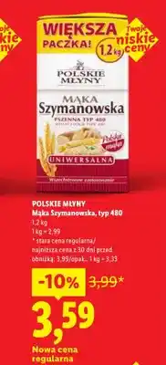 Lidl Mąka Szymanowska typ 480 Polskie Młyny oferta