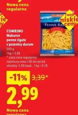 Lidl Makaron penne rigate z pszenicy durum Combino oferta