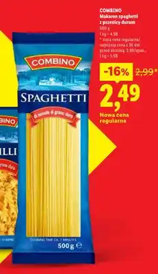 Lidl Makaron spaghetti Combino z pszenicy durum oferta