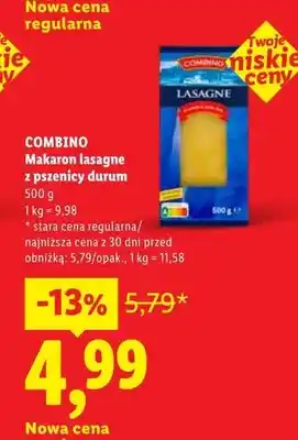 Lidl Makaron lasagne z pszenicy durum Combino oferta