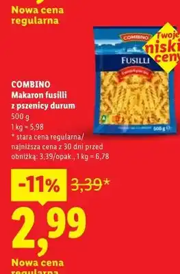 Lidl Makaron fusilli z pszenicy durum Combino oferta
