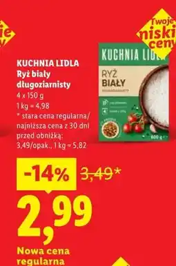 Lidl Ryż biały długoziarnisty Kuchnia Lidla 4-pak oferta