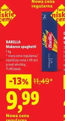Lidl Makaron spaghetti Barilla oferta