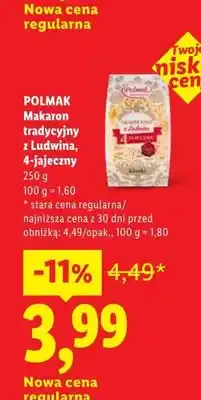 Lidl Makaron tradycyjny z Ludwina 4-jajeczny Polmak oferta