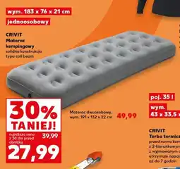 Kaufland Materac kempingowy jednoosobowy Crivit oferta
