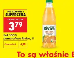Biedronka Sok 100% pomarańcza Riviva oferta