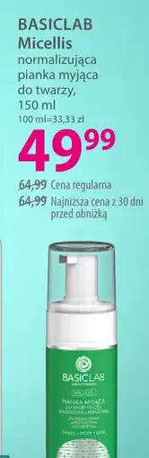 Hebe Basiclab Micellis normalizująca pianka myjąca do twarzy oferta