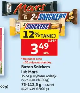 Auchan Baton Snickers lub Mars oferta