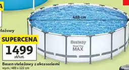 Auchan Basen stelażowy z akcesoriami Bestway Steel Pro MAX oferta