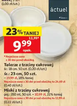 Auchan Talerze lub miski z trzciny cukrowej actuel oferta