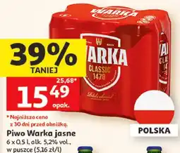 Auchan Piwo Warka jasne oferta