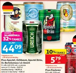 Auchan Piwo Apostel, Eichbaum, Apostel Bräu, St. Bartolomaus lub Ureich oferta