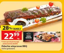 Auchan Morliny Żeberka wieprzowe BBQ wolno gotowane oferta