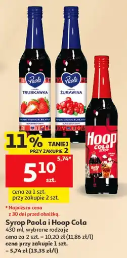 Auchan Syrop Paola i Hoop Cola oferta