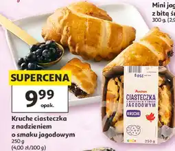 Auchan Kruche ciasteczka z nadzieniem o smaku jagodowym oferta