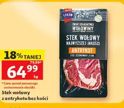 Auchan Łuków Stek wołowy z antrykotu bez kości oferta