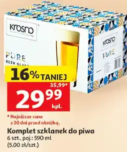 Auchan Komplet szklanek do piwa oferta