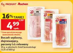 Auchan Boczek wędzony, dojrzewający, parzony lub rolowany oferta
