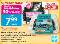 Auchan Owoce mrożone: jeżyny, porzeczki czarne lub borówki oferta
