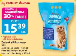 Auchan Auchan Żwirek silikonowy dla kotów oferta