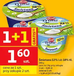 Auchan Śmietana 12% lub 18% oferta
