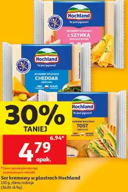 Auchan Ser kremowy w plastrach Hochland oferta