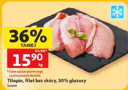 Auchan Tilapia, filet bez skóry, 30% glazury oferta