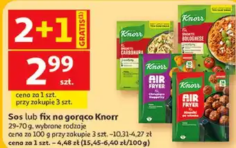 Auchan Sos lub fix na gorąco Knorr oferta