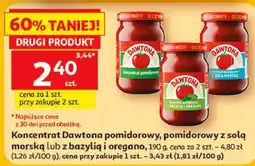 Auchan Koncentrat Dawtona pomidorowy, pomidorowy z solą morską lub z bazylią i oregano oferta
