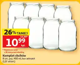 Auchan Komplet słoików 8 szt., poj.: 900 ml, bez zakrętek oferta