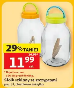 Auchan Słoik szklany ze szczypcami poj oferta