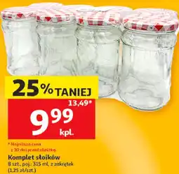 Auchan Komplet słoików 8 szt., poj.: 315 ml, z zakrętek oferta