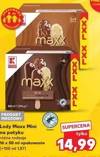 Kaufland K-Classic Lody Maxx Mini na patyku oferta