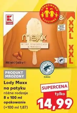 Kaufland K-Classic Lody Maxx na patyku oferta