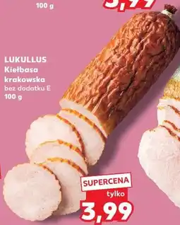 Kaufland LUKULLUS Kiełbasa krakowska bez dodatku E oferta