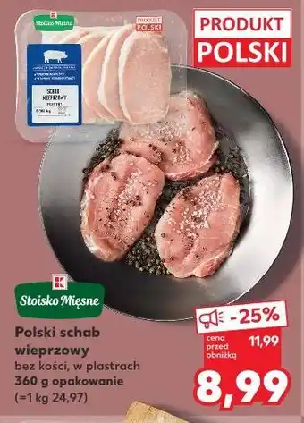Kaufland Stoisko Mięsne Polski schab wieprzowy bez kości, w plastrach oferta