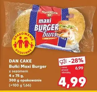 Kaufland Dan Cake Bułki Maxi Burger z sezamem oferta