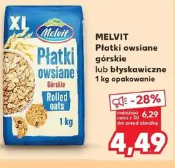 Kaufland Melvit Płatki owsiane górskie lub błyskawiczne oferta