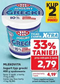 Kaufland MLEKOVITA Jogurt typ grecki oferta