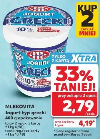 Kaufland MLEKOVITA Jogurt typ grecki oferta