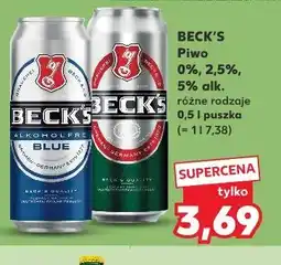 Kaufland Beck's Piwo 0%, 2,5%, 5% alk oferta